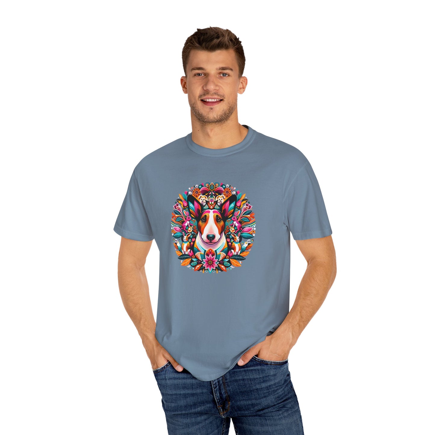 Colorful Dog Lover T-Shirt | Unisex Garment-Dyed Tee