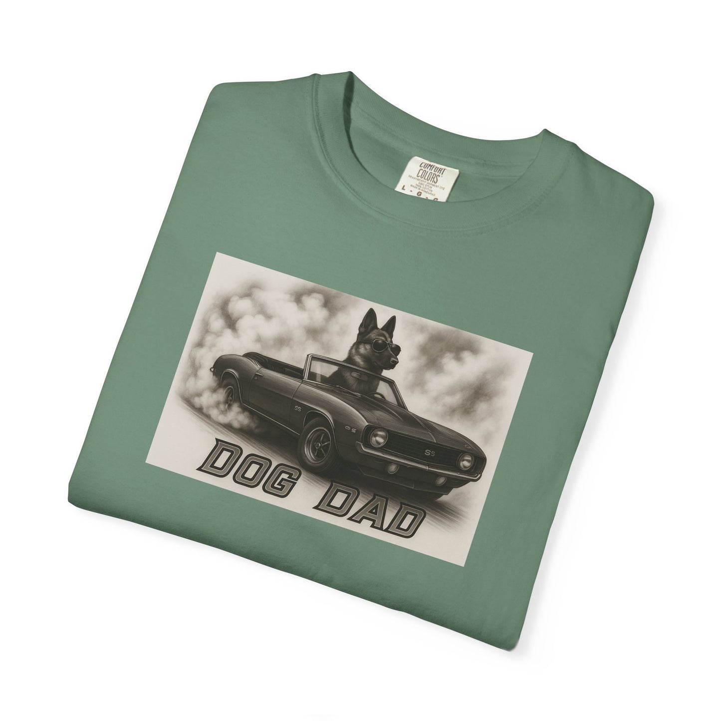 Dog Dad - German Shepard - Cool Dogs in Cool Cars T-Shirt Collection | Funny Dog Lover Apparel for Men
