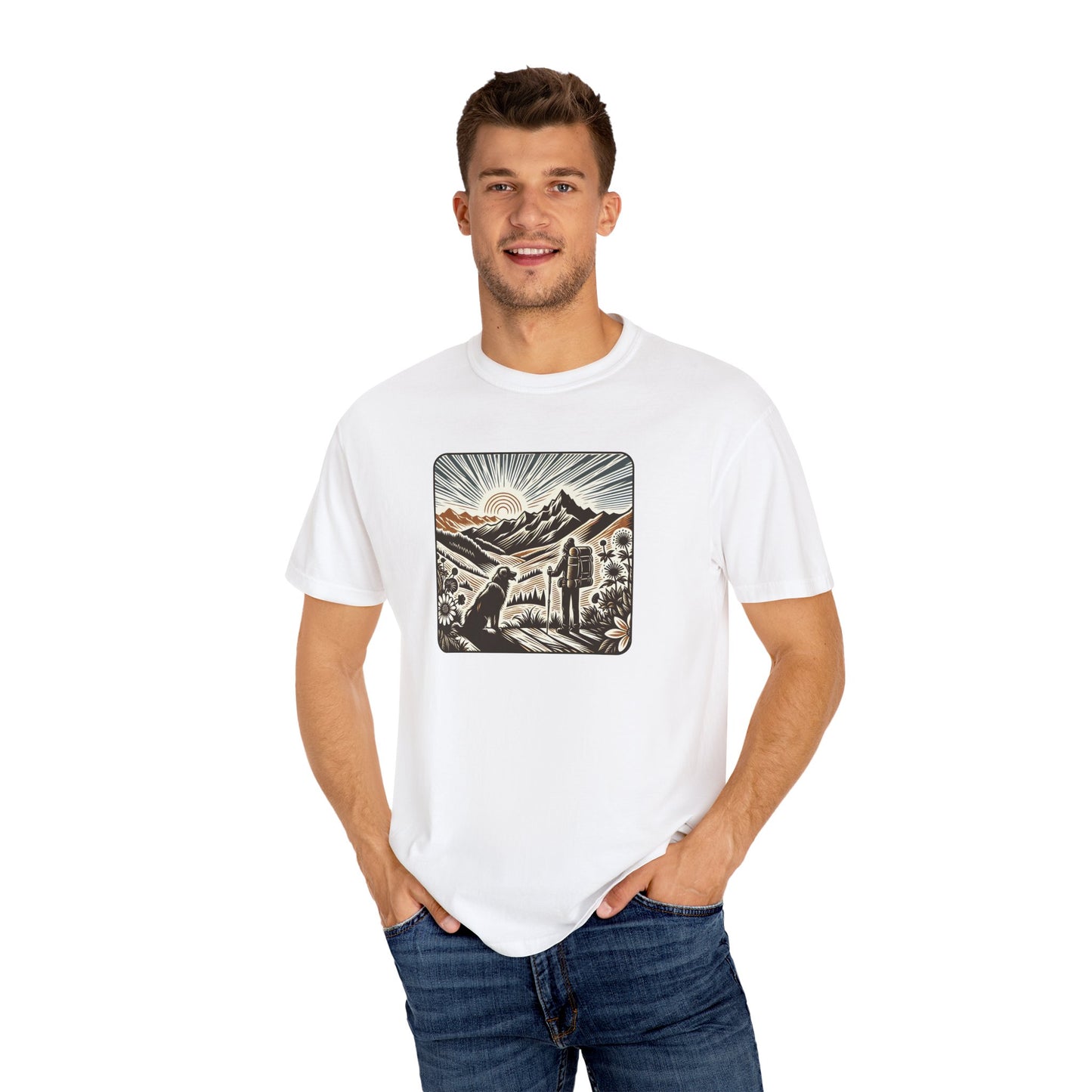 Adventure Awaits Unisex Garment-Dyed T-Shirt