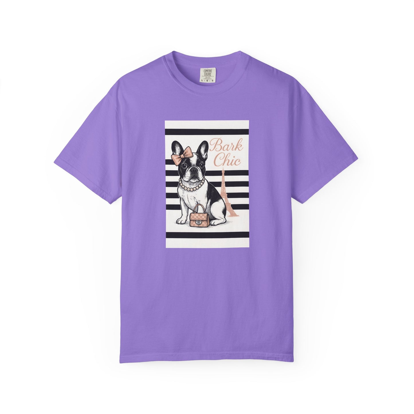 Chic Dog Lover T-shirt, Bark Chic Tee, Unisex Graphic Shirt, Pet Lover Gift, Comfortable Everyday Wear, Cute Animal Apparel