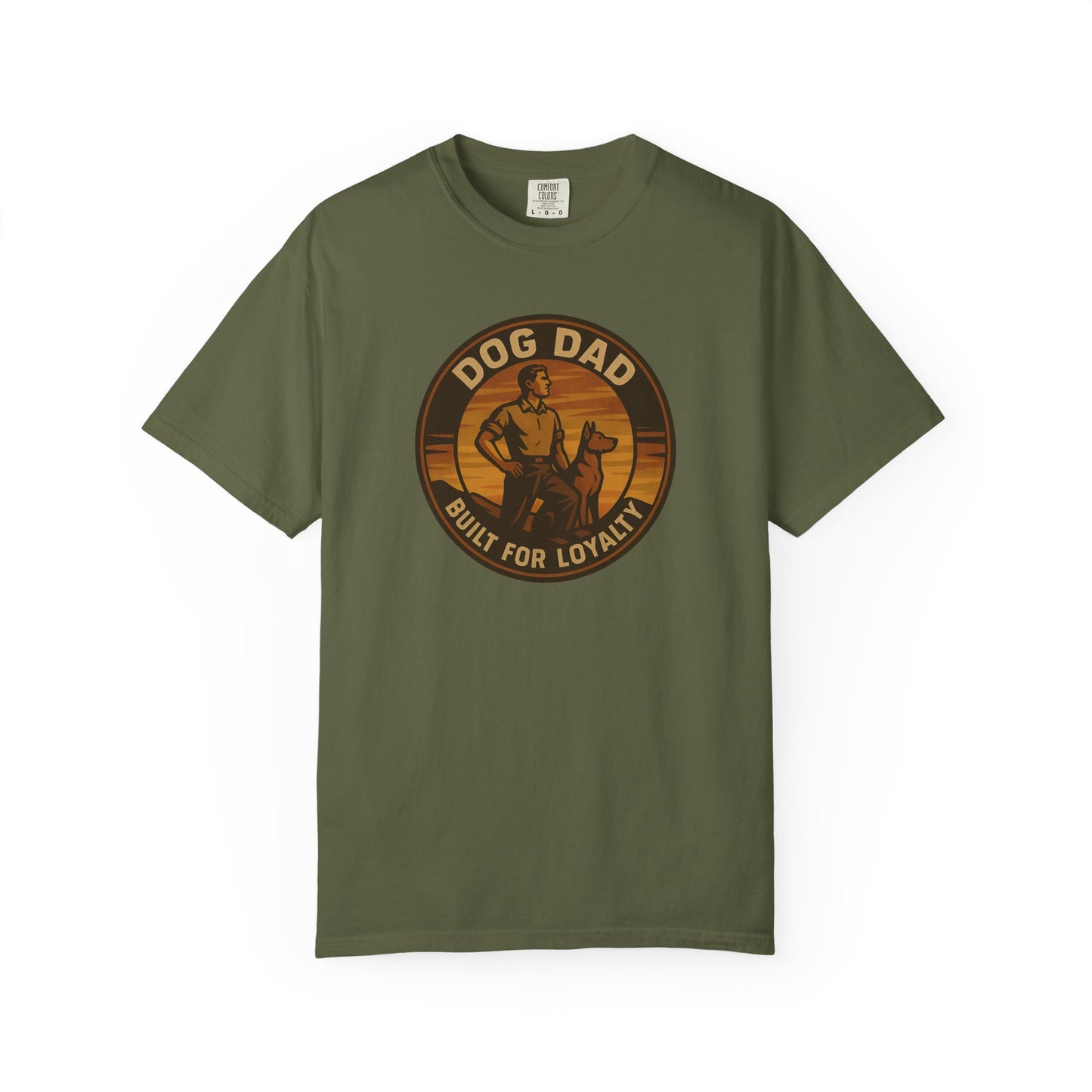 Dog Dad Garment-Dyed T-Shirt, Perfect for Pet Lovers, Gifts for Father's Day, Casual Wear, Outdoor Activities