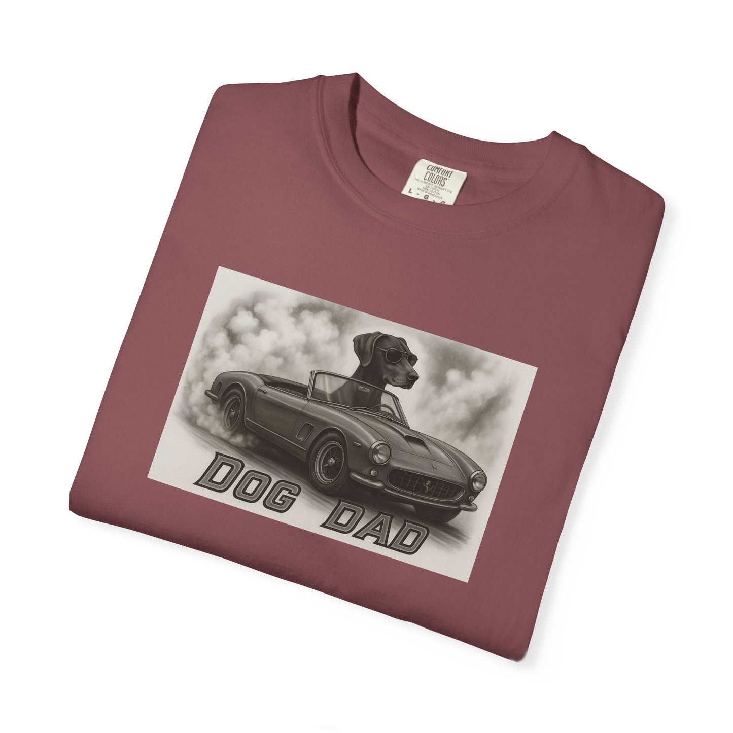 Dog Dad - German Shorthaired Pointer - Cool Dogs in Cool Cars T-Shirt Collection | Funny Dog Lover Apparel for Men