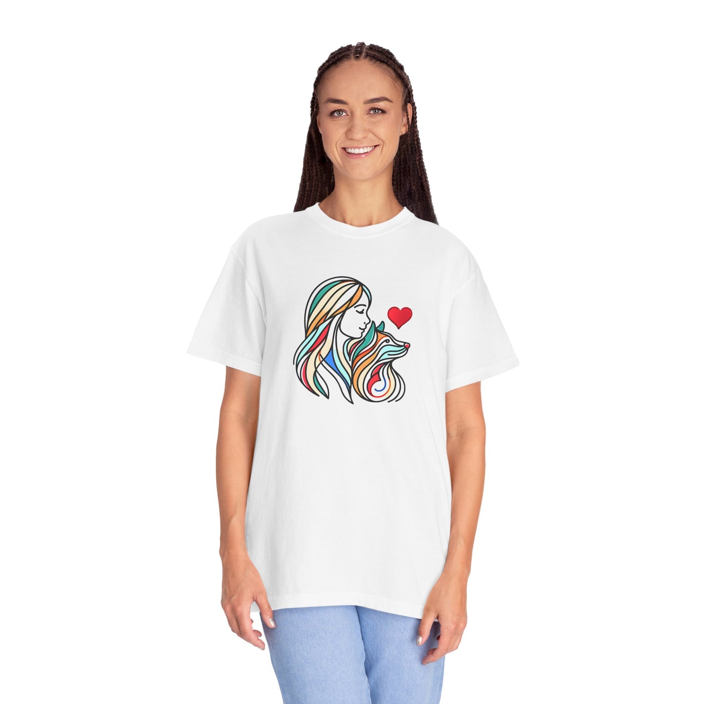 Colorful Dog Love Graphic Unisex T-Shirt