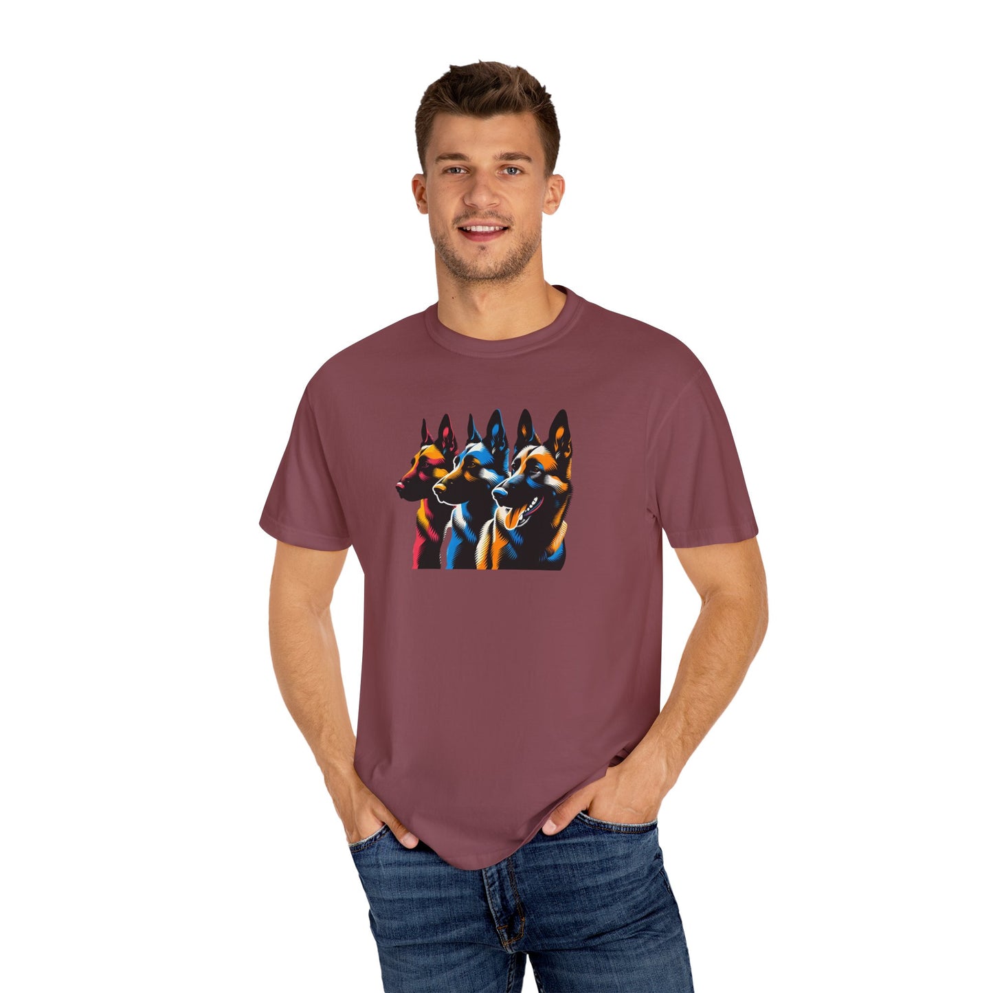 Colorful German Shepherd Unisex T-Shirt - Vibrant Dog Lover Tee