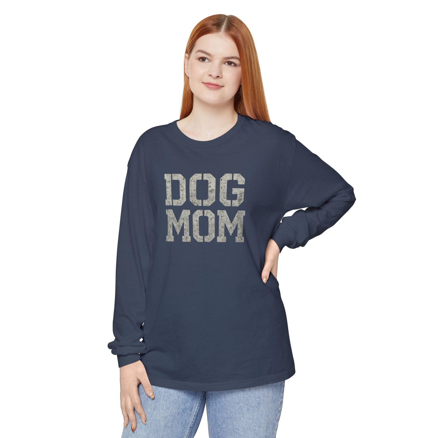 Dog Mom Long Sleeve T-Shirt, Perfect Gift for Pet Lovers, Birthday Gift, Dog Owner Apparel, Mother's Day Gift, Casual Wear