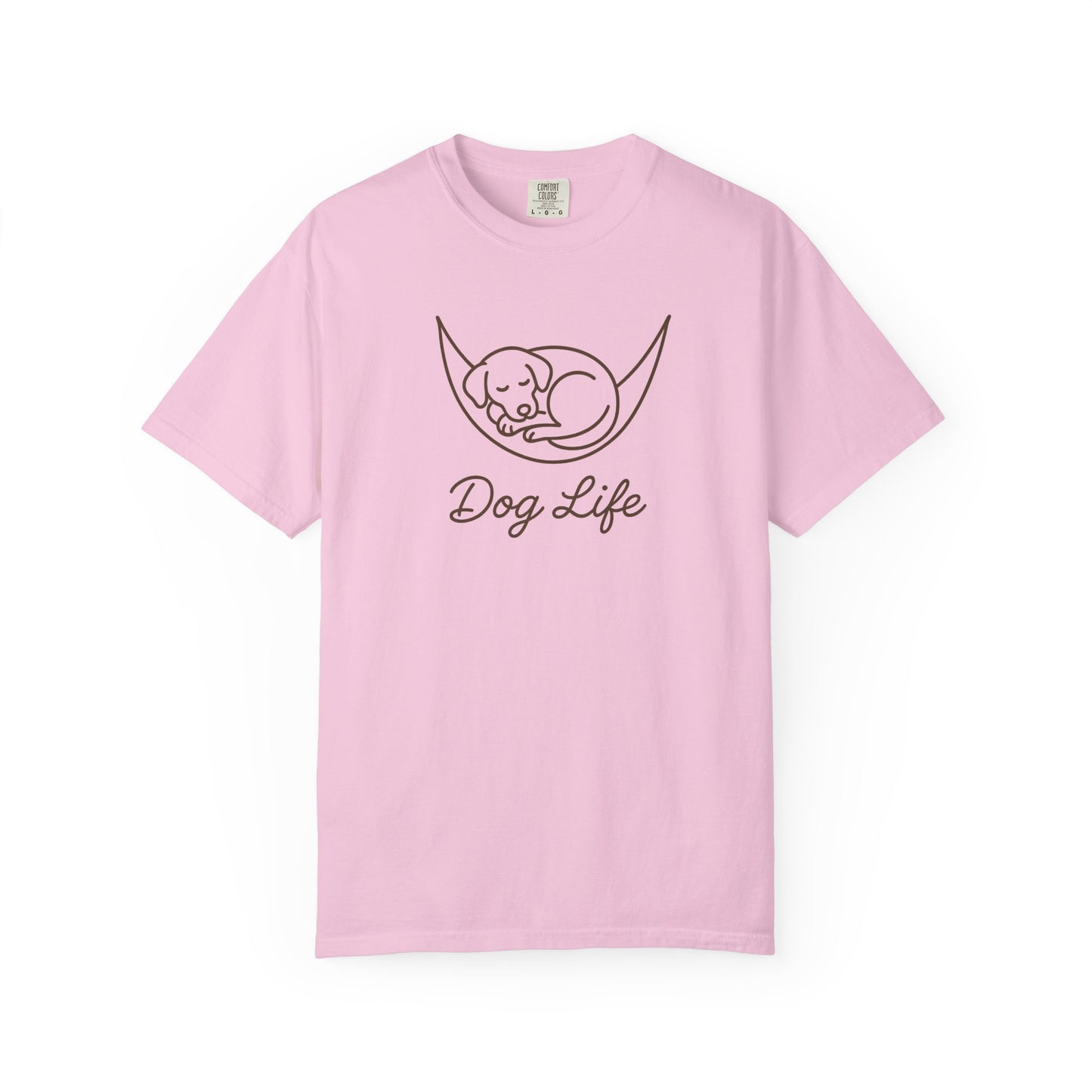 Dog Life Unisex Garment-Dyed T-Shirt, Pet Lover Tee, Dog Owner Gift, Casual Dog T-Shirt, Animal Lover Apparel, Comfortable Everyday Wear