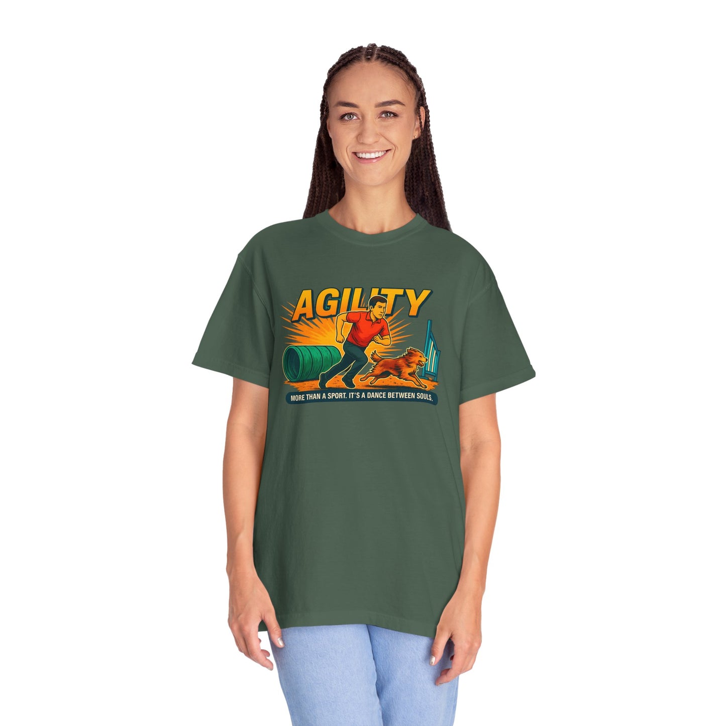 Agility Unisex Garment-Dyed T-Shirt - More Than a Sport, It's a Dance Between Souls