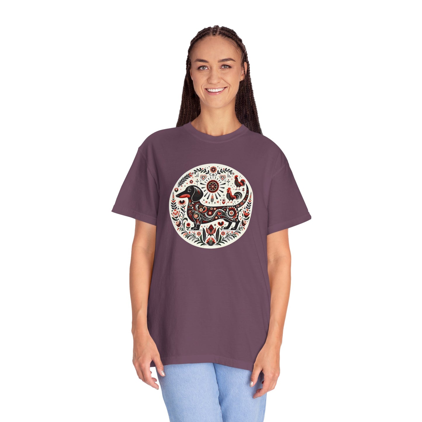 Artistic Animal Print T-Shirt - Unisex Garment-Dyed Tee for Nature Lovers, Festivals, Boho Style, Gift Idea, Everyday Wear