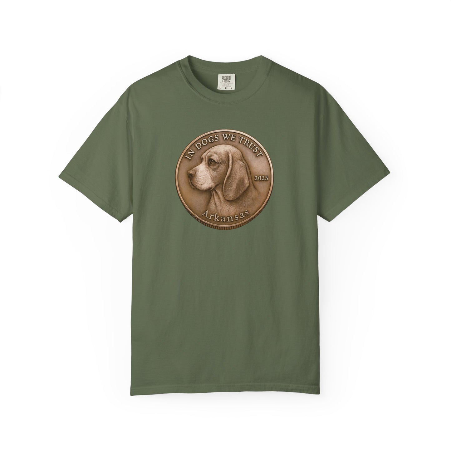 Arkansas State Coin T-Shirt Collection - Proud Dog Breed Illustrations