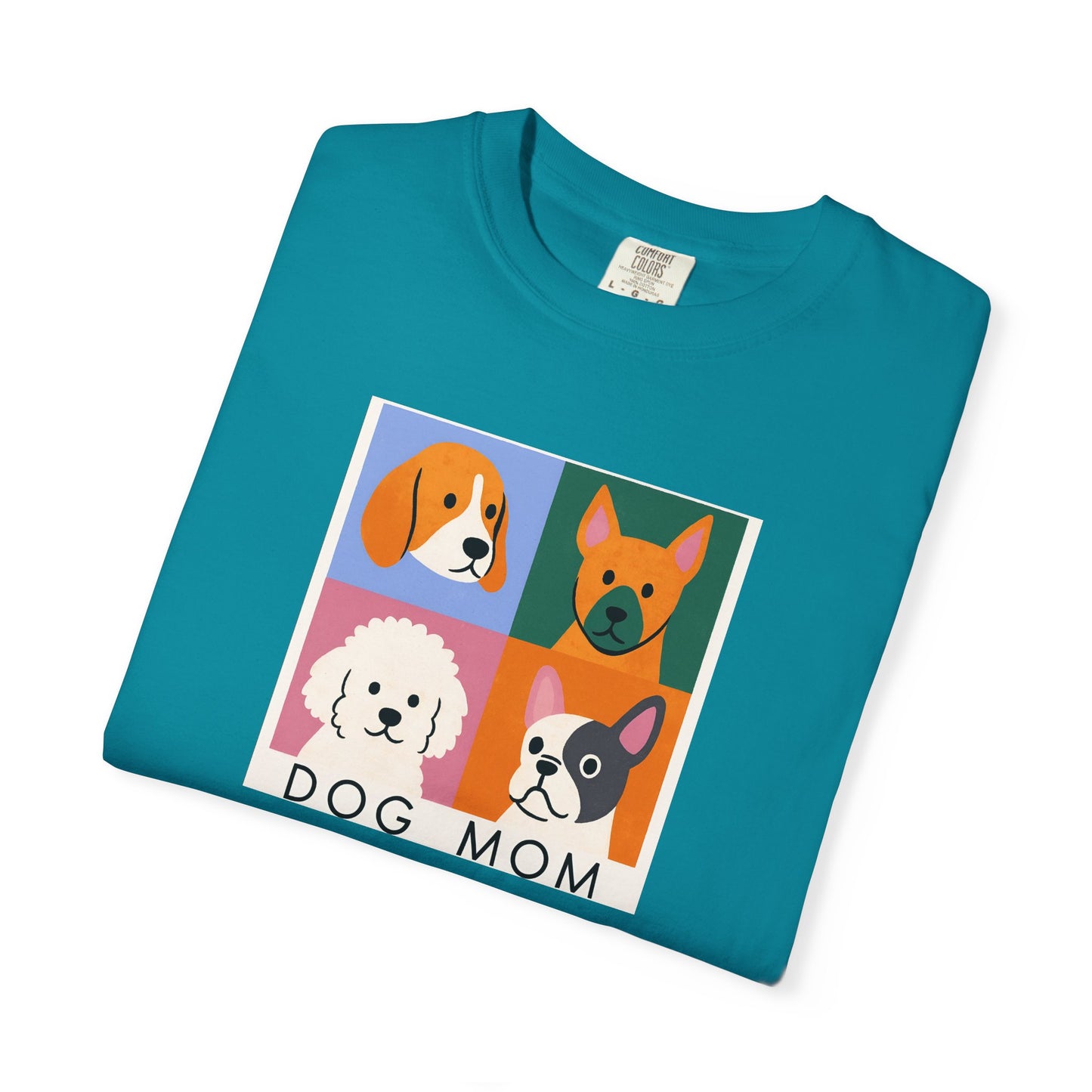 Dog Mom T-shirt - Unisex Garment-Dyed Tee for Dog Lovers