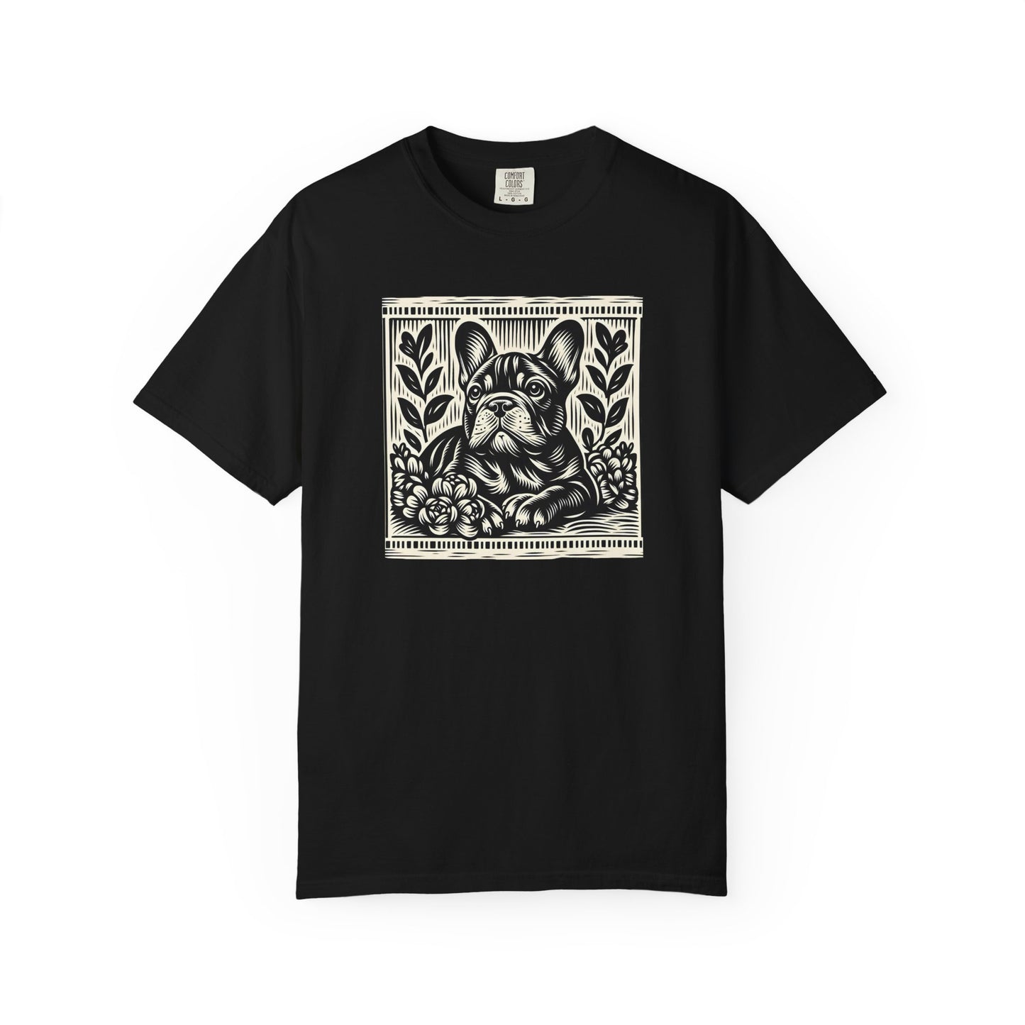 French Bulldog Vintage Graphic T-Shirt - Unisex Garment-Dyed Tee