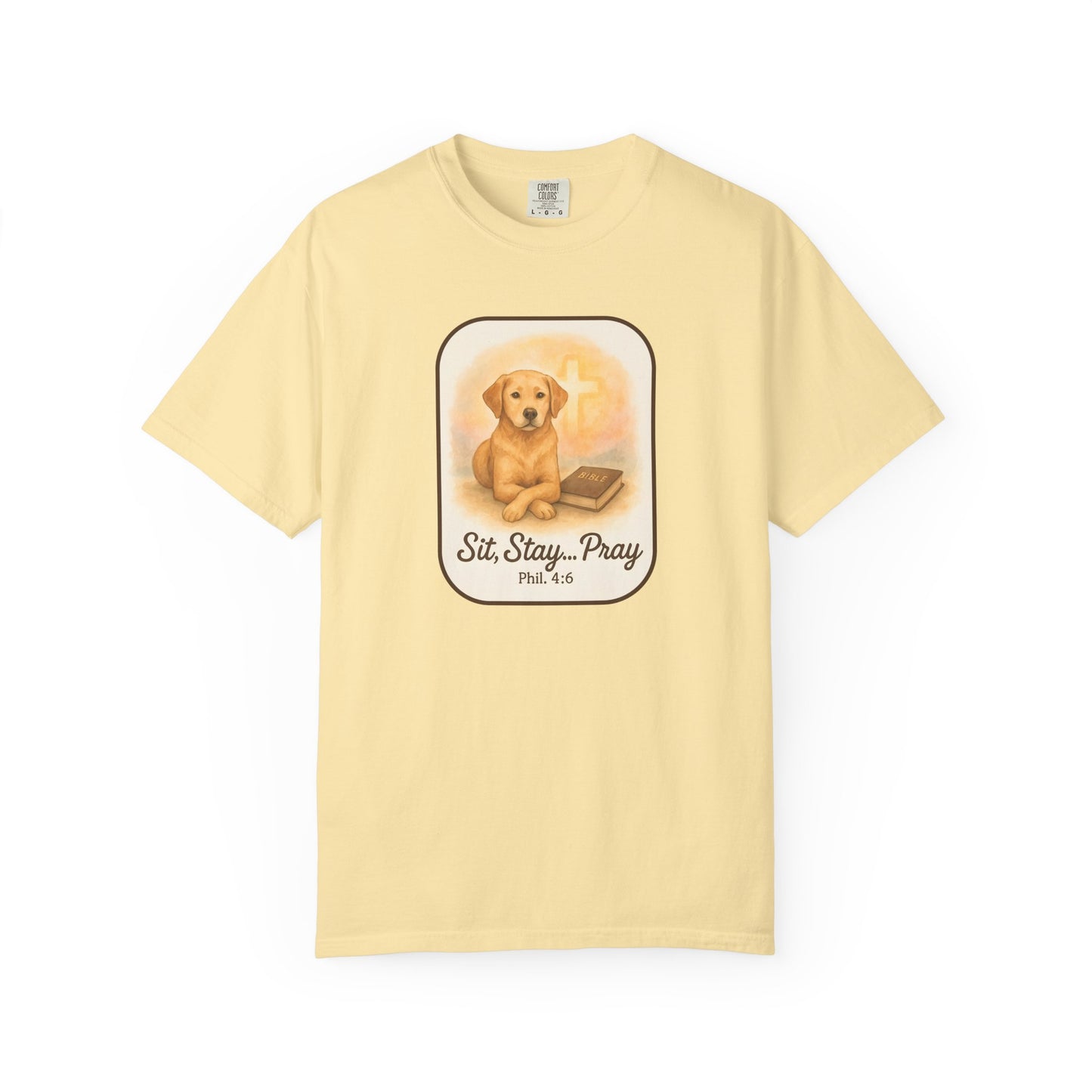 Faith-Inspired Dog Lovers T-Shirt, Unisex Tee, Gift for Pet Owners, Friendship Apparel, Casual Church Wear, Stay Pray Dog Design