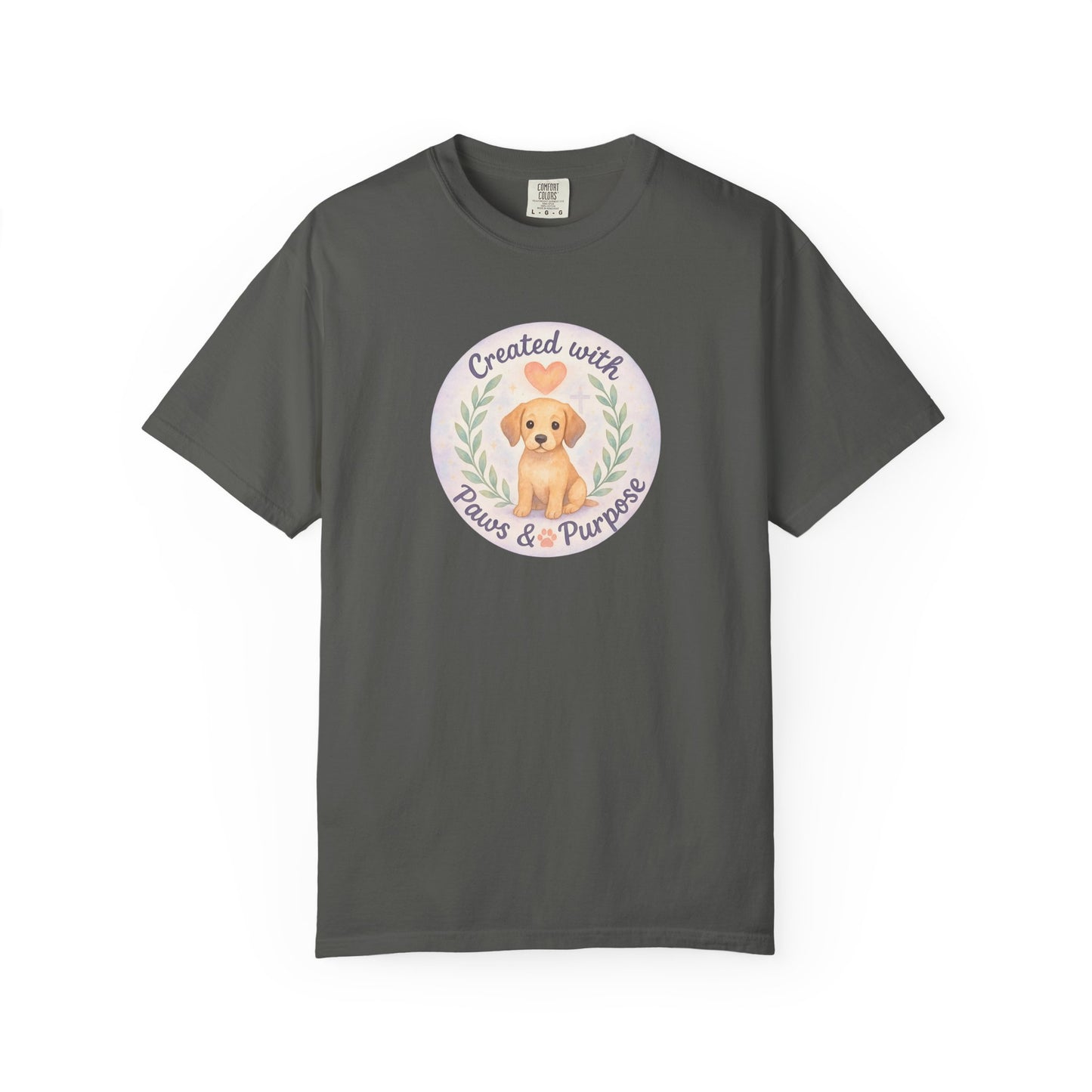 Created with Paws & Purpose T-Shirt, Pet Lover Gift, Dog Lover Apparel, Animal Rescue Support, Unique Gifts for Dog Owners