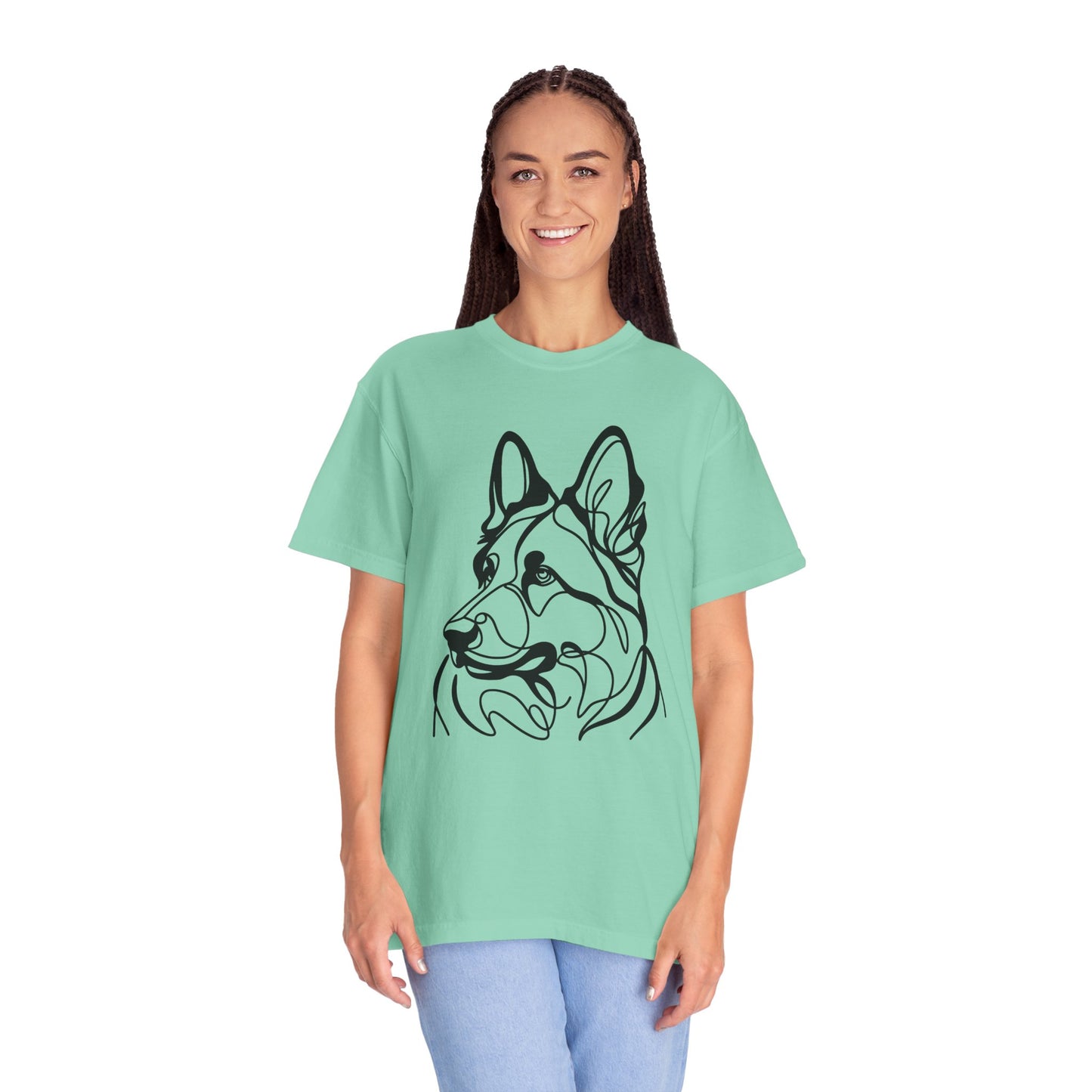 Unisex T-shirt German Shepard Line Art