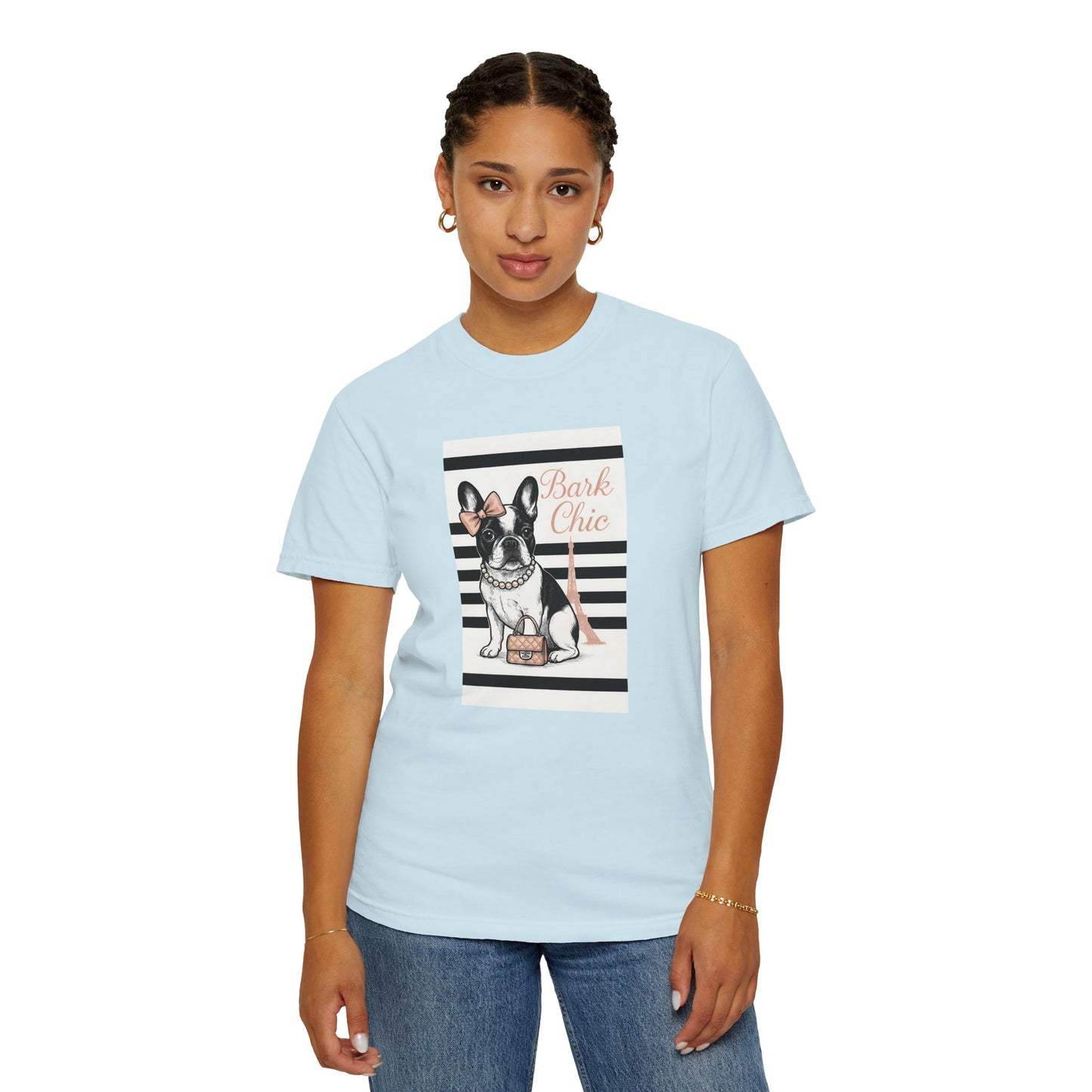 Chic Dog Lover T-shirt, Bark Chic Tee, Unisex Graphic Shirt, Pet Lover Gift, Comfortable Everyday Wear, Cute Animal Apparel