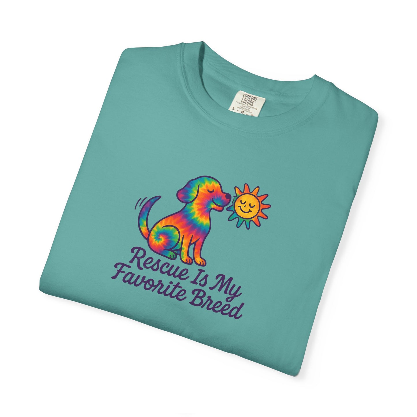Rescue Dog Lover T-shirt, Unisex Garment-Dyed T-shirt, Animal Rescue Tee, Pet Adoption Shirt, Cute Dog T-shirt, Gift for Dog Lovers