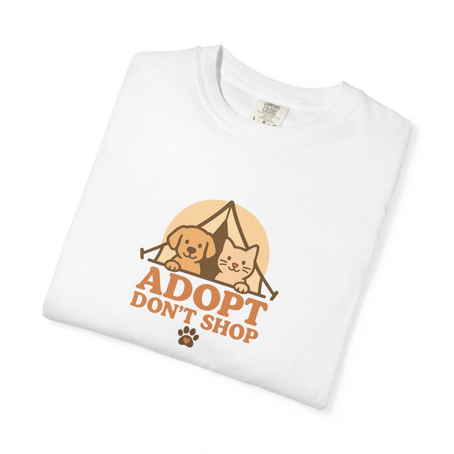 Adopt Don't Shop T-Shirt, Eco-Friendly Tee, Animal Rescue Shirt, Casual Wear, Gift for Pet Lovers, Perfect for Adoption Events