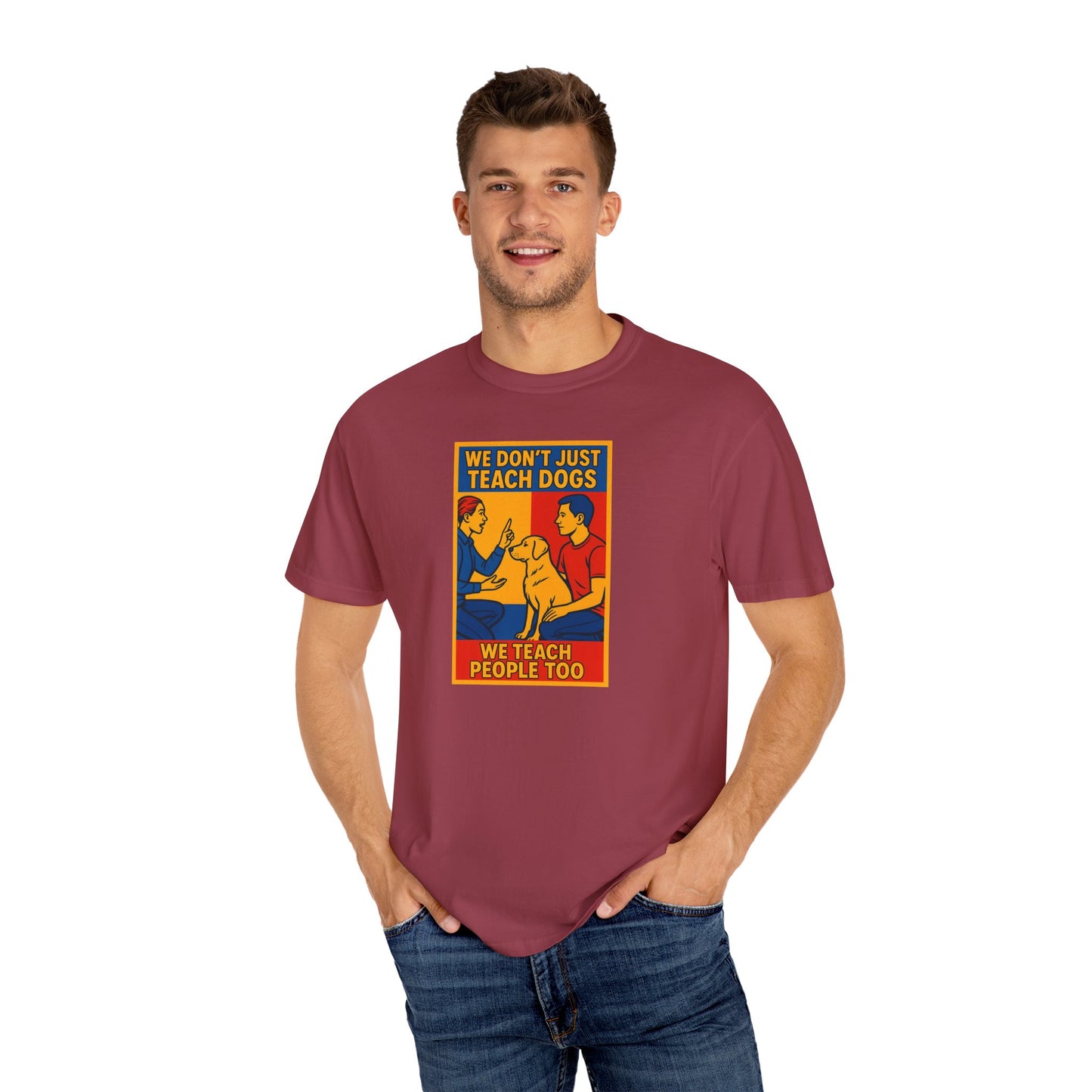 Teach Love Unisex T-shirt | Dog Training Humor Tee, Pet Lover Gift, Casual Wear, Funny Animal Shirt, Teacher Appreciation