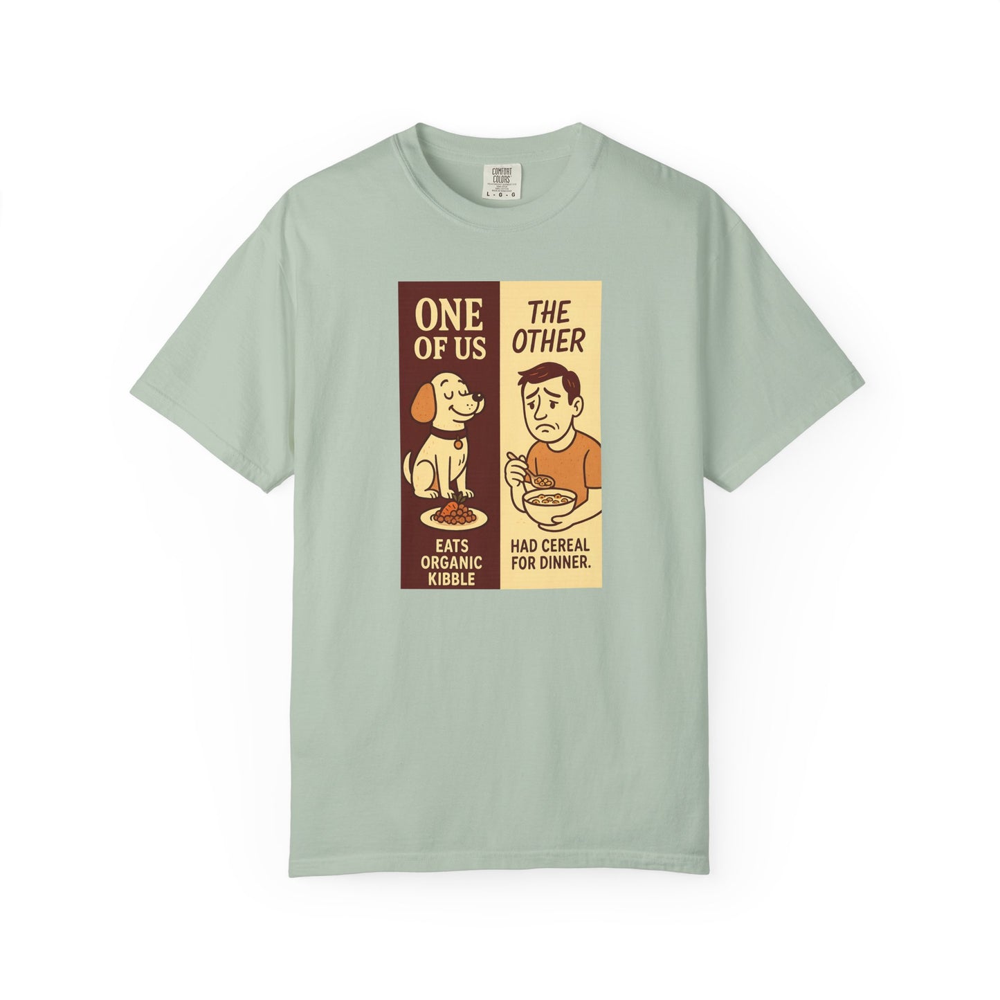 Organic Kibble T-Shirt, Funny Pet Lover Tee, Casual Unisex Apparel, Dog and Cat Humor, Gift for Animal Lovers