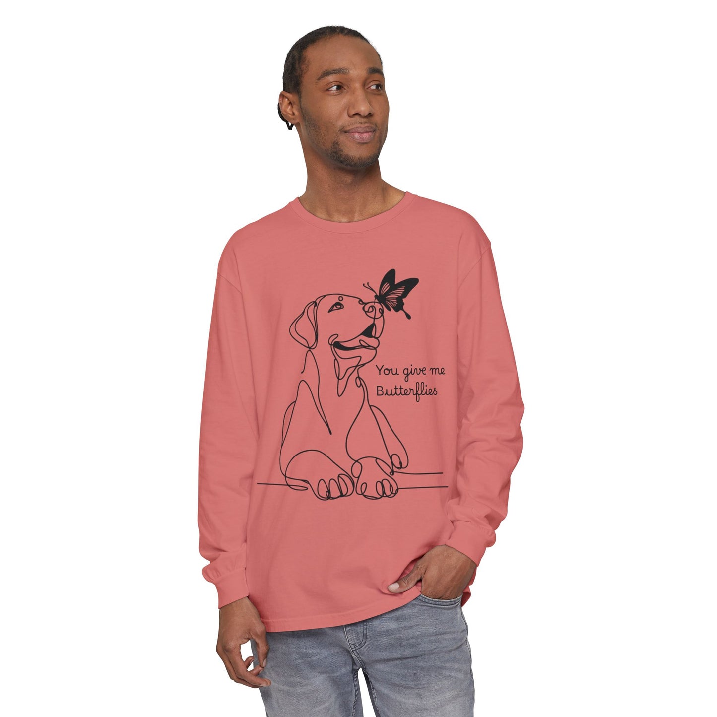 You Give Me Butterflies Dog Long Sleeve T-Shirt