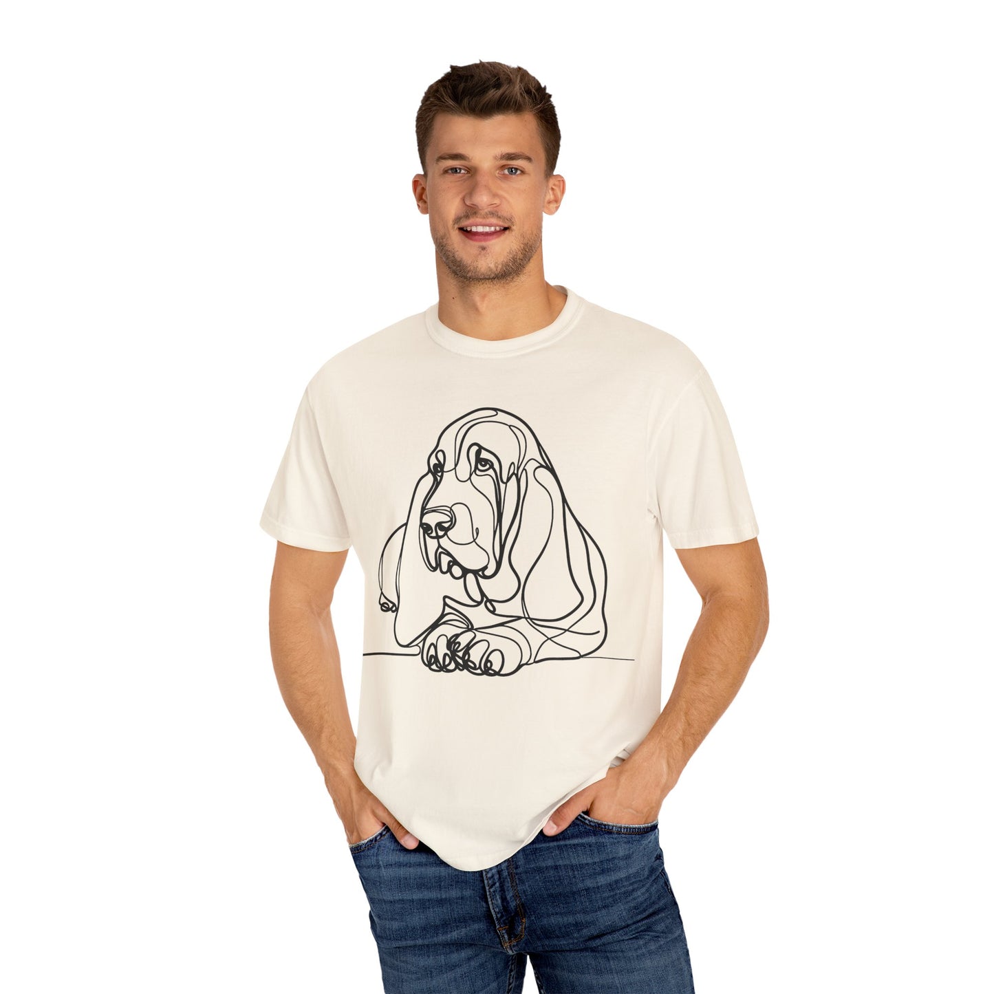 Basset Hound Line Art T-Shirt