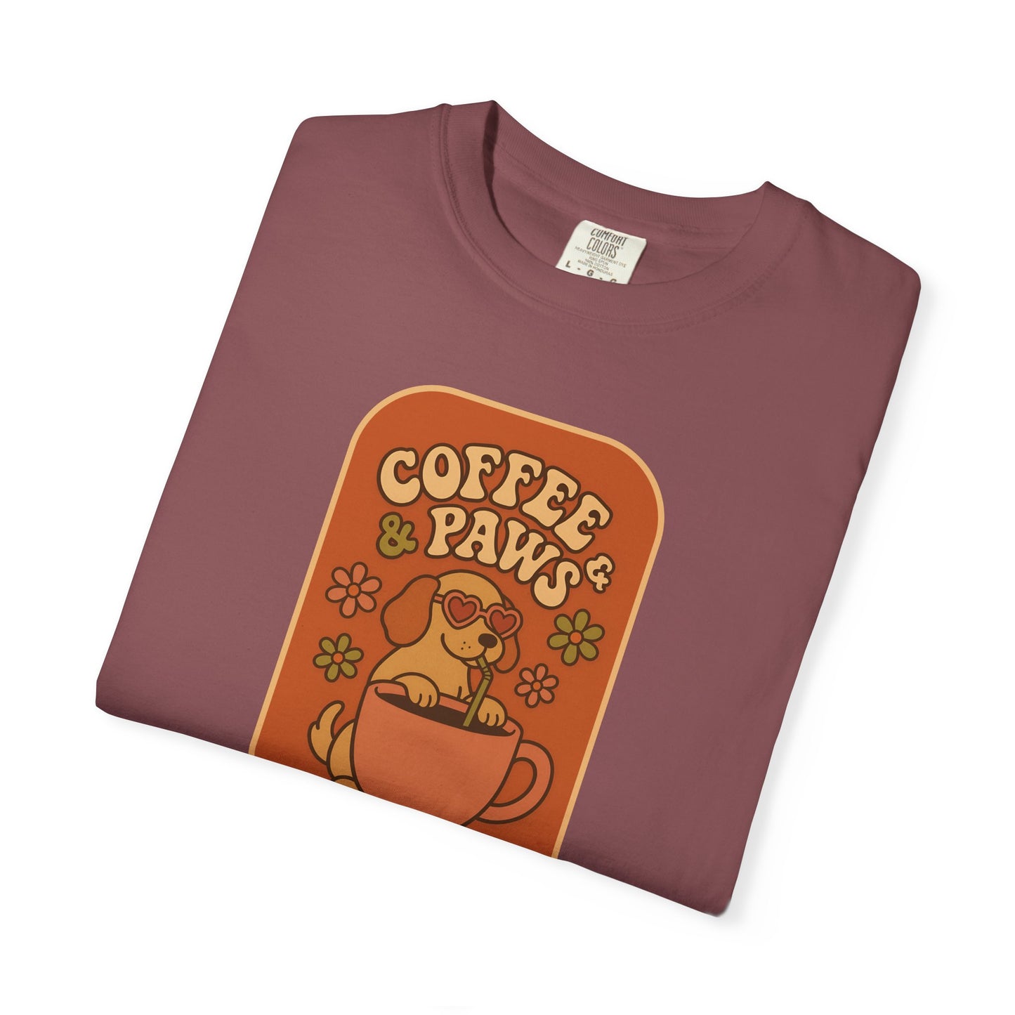 Coffee Paws Unisex T-shirt - Perfect for Dog Lovers, Casual Wear, Gift for Pet Owners, Cozy Vibe, Every Day Wear