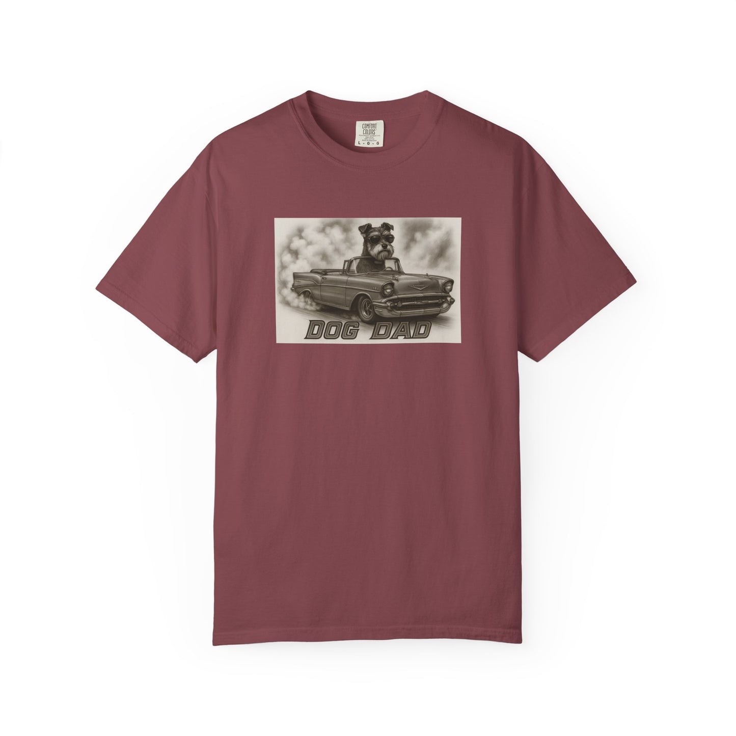 Dog Dad - Miniature Schnauzer - Cool Dogs in Cool Cars T-Shirt Collection | Funny Dog Lover Apparel for Men