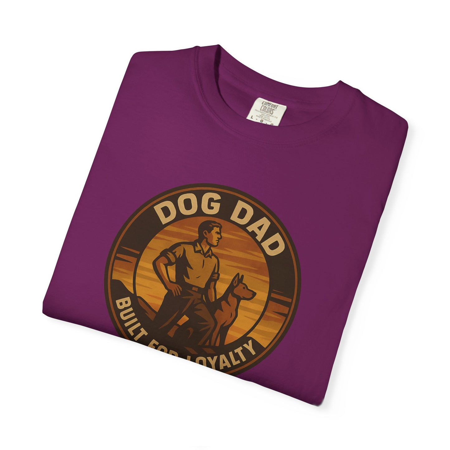Dog Dad Garment-Dyed T-Shirt, Perfect for Pet Lovers, Gifts for Father's Day, Casual Wear, Outdoor Activities