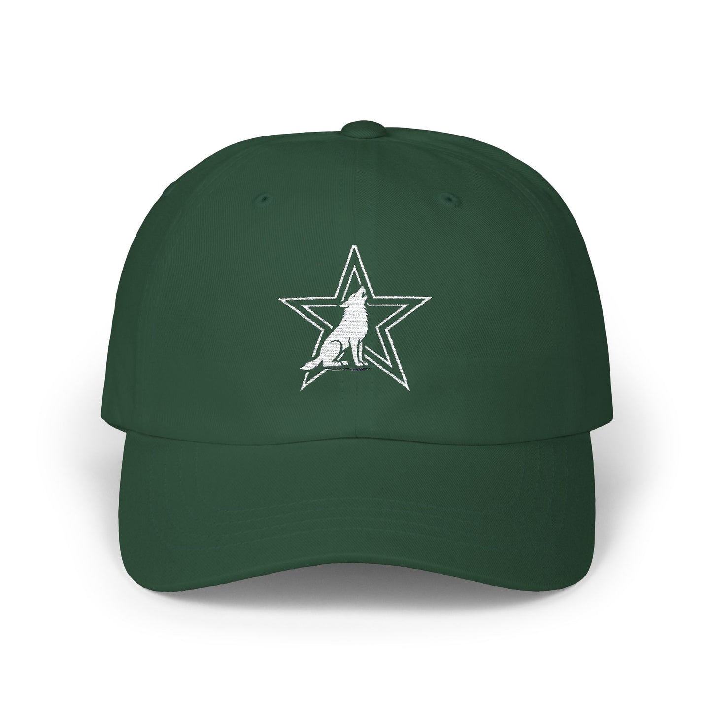 Dad Cap - Patriotic Wolf Star Design