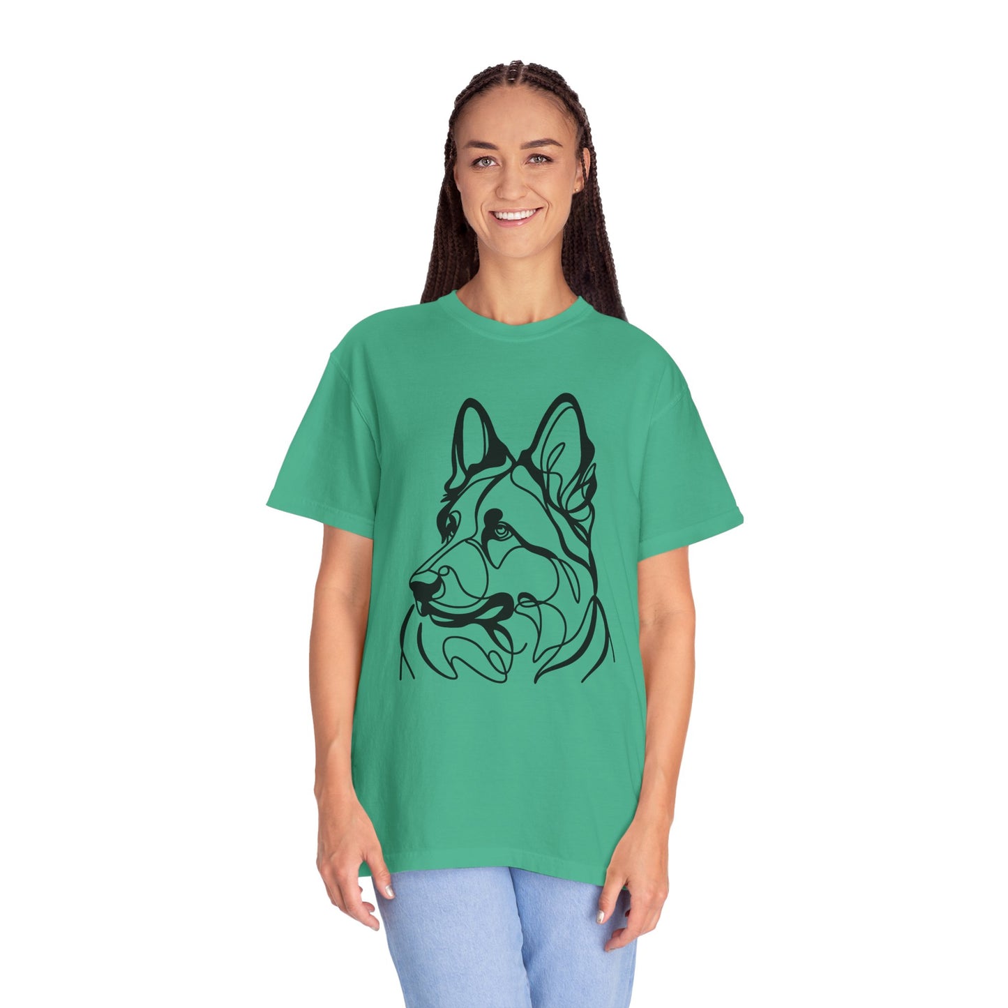 Unisex T-shirt German Shepard Line Art