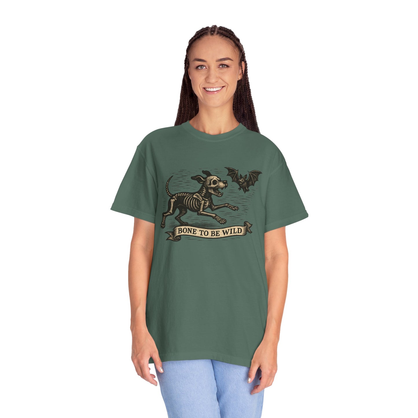 Bone To Be Wild Dog T-Shirt, Unisex Pet Lover Shirt, Halloween Tee, Funny Dog Apparel, Gift for Animal Lovers