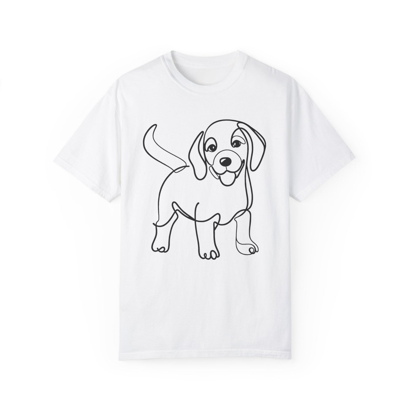 I๐ถ Nose First โ Minimalist Beagle Line Art Tee - Perfect for Dog Lovers