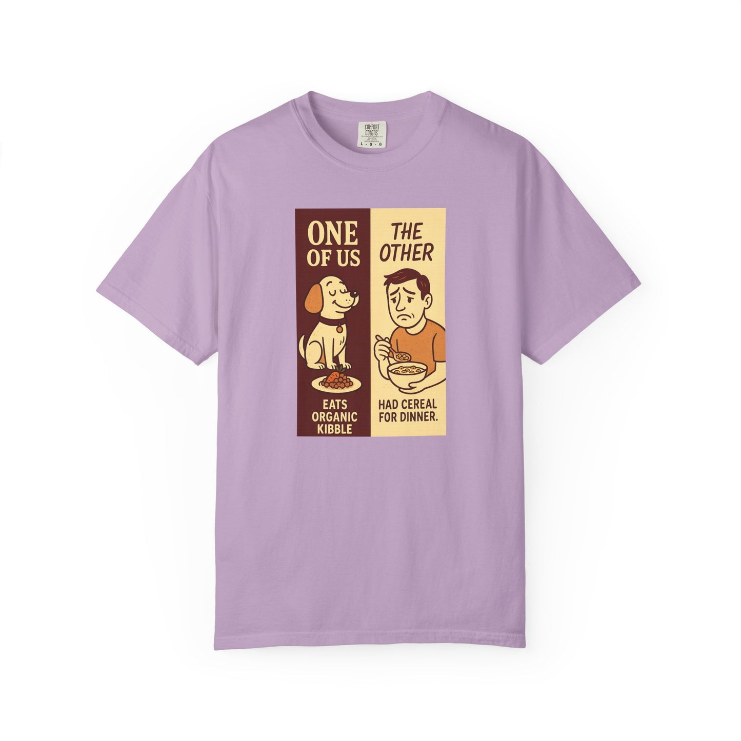 Organic Kibble T-Shirt, Funny Pet Lover Tee, Casual Unisex Apparel, Dog and Cat Humor, Gift for Animal Lovers
