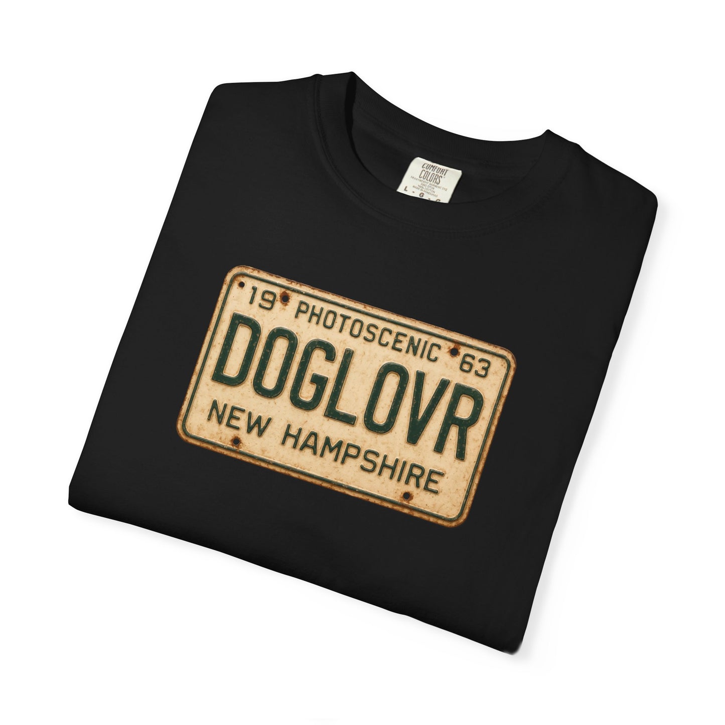 Vintage New Hampshire DOGLOVR State License Plate T-Shirt