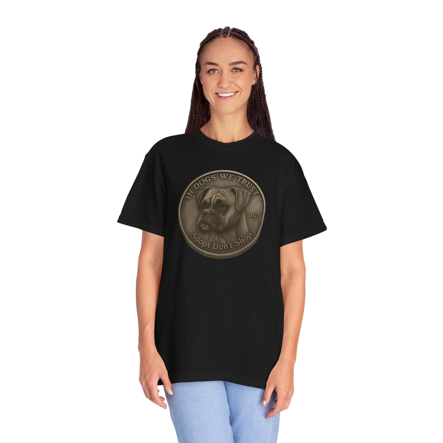 Adopt Don't Shop State Coin T-Shirt Collection - Proud Dog Breed Illustrations