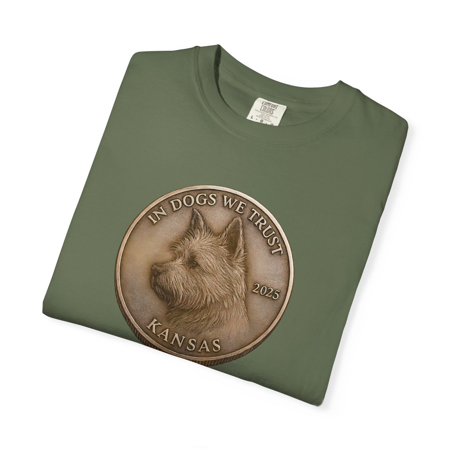 Kansas State Coin T-Shirt Collection - Proud Dog Breed Illustrations