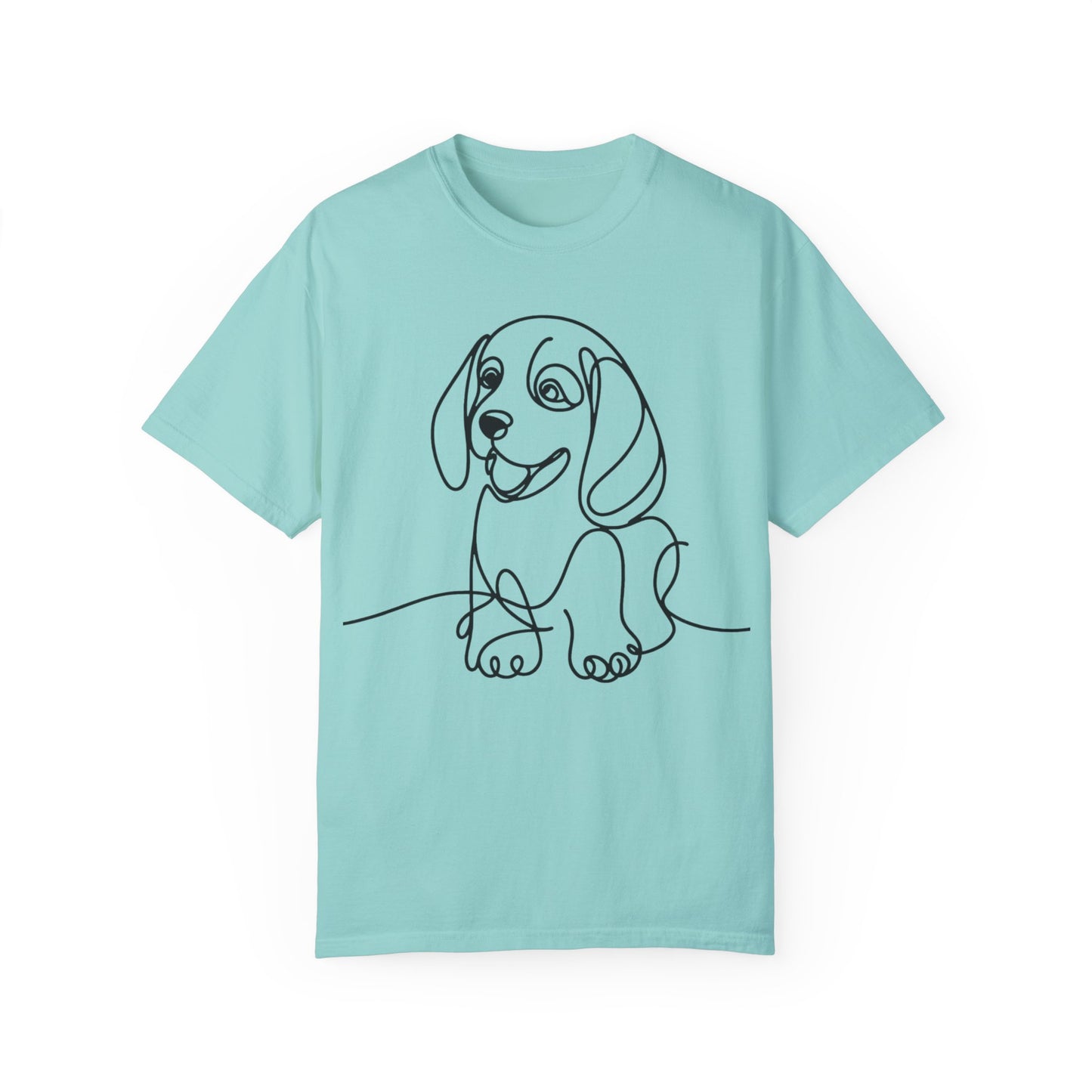 I๐ถ Nose First โ Minimalist Beagle Line Art Tee - Cute Dog Line Art Unisex T-Shirt