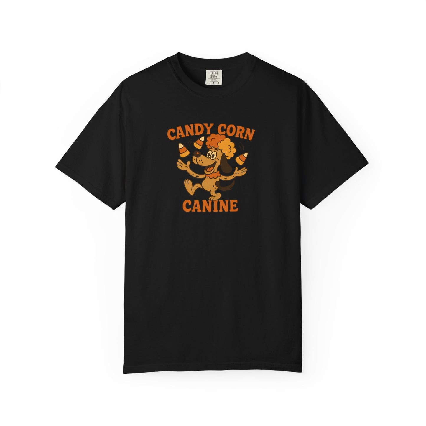 Candy Corn Canine T-shirt, Unisex Fall Tee, Halloween Apparel, Pet Lover Gift, Autumn Fashion, Graphic Shirt