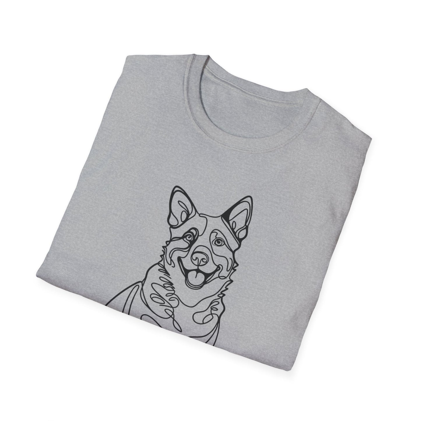 🖤 True Grit – Blue Heeler Line Art Tee