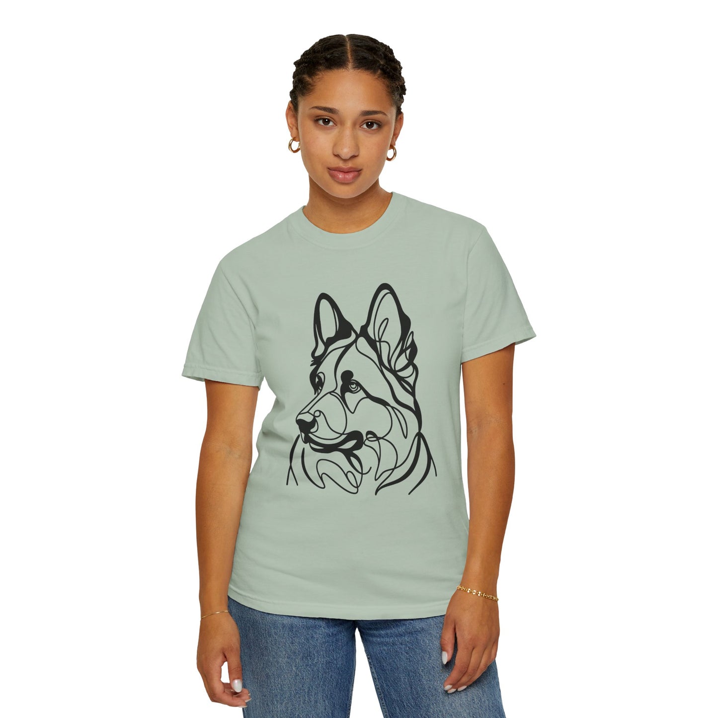Unisex T-shirt German Shepard Line Art