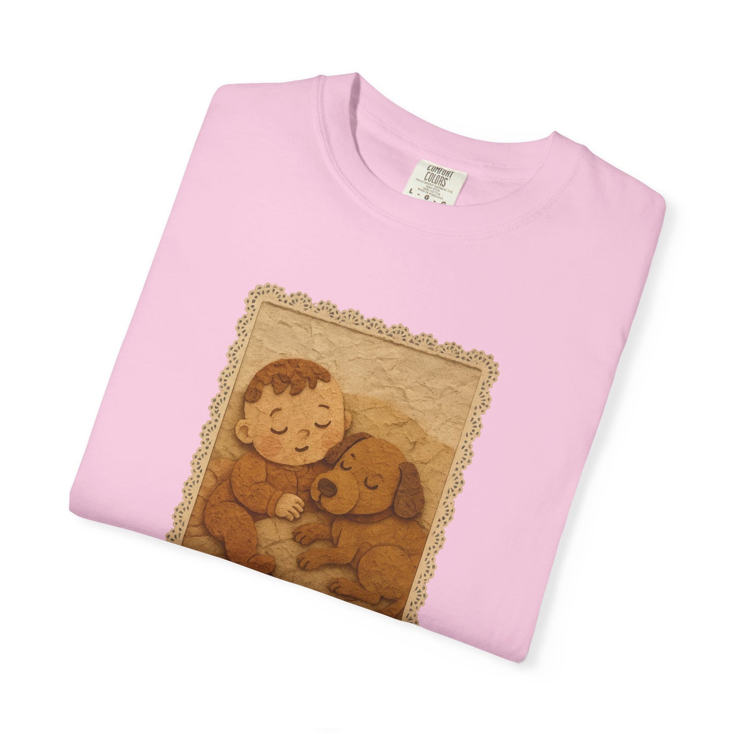 Cute Baby & Puppy Graphic Tee, Cozy Shirt for Dog Lovers and Parents, Gifts for Baby Showers, Birthdays, or Any Celebration
