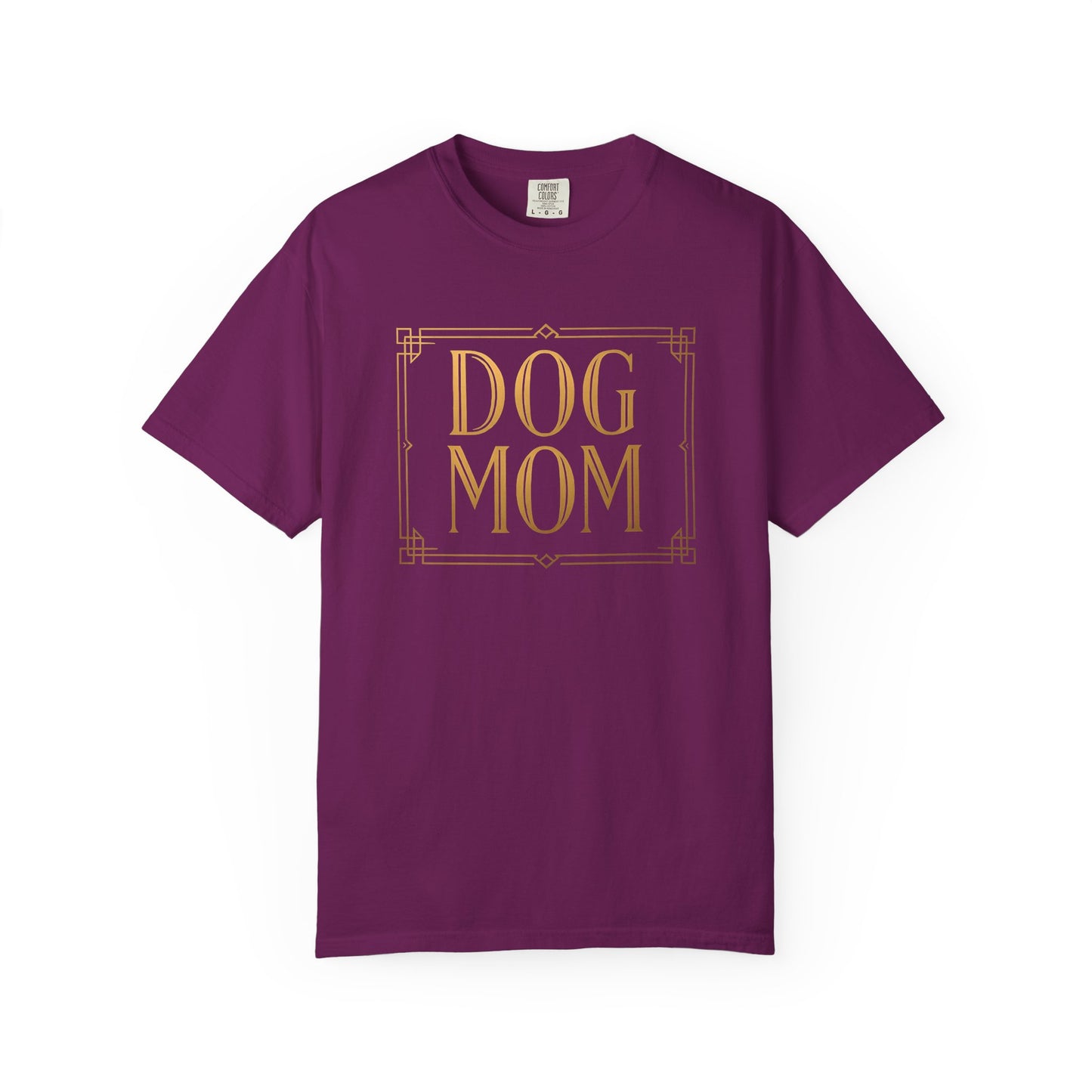 Dog Mom Garment-Dyed Unisex T-Shirt, Pet Lover Gift, Dog Owner Apparel, Casual Wear for Dog Moms, Birthday or Mother's Day Gift