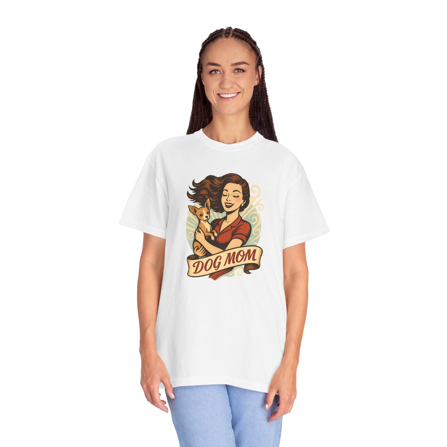 Dog Mom T-Shirt, Unisex Dog Lover Tee, Pet Owner Gift, Cute Dog Theme Apparel, Mother's Day Gift Idea, Casual Dog Mom Outfit
