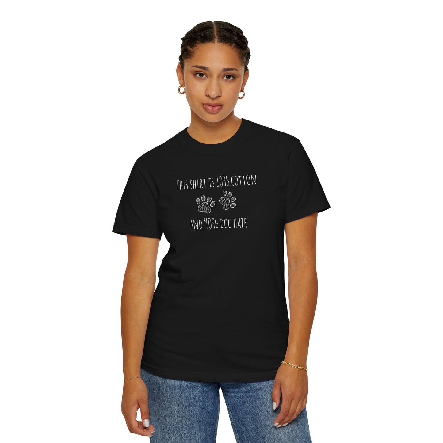 10% cotton 90% dog hair Unisex Garment-Dyed T-shirt - Casual Comfort for Trendsetters