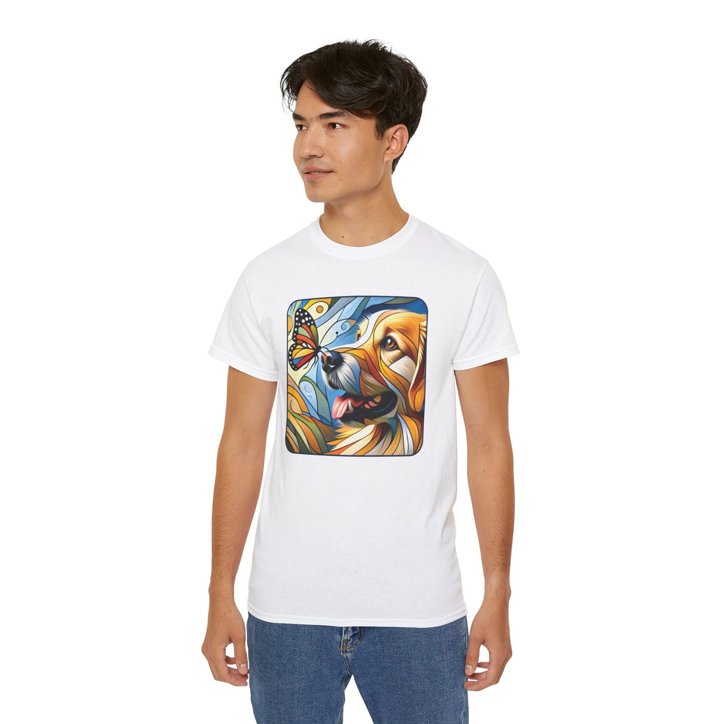 “You Give Me Butterflies – Petcasso Golden Retriever Tee” - Perfect for Pet Lovers