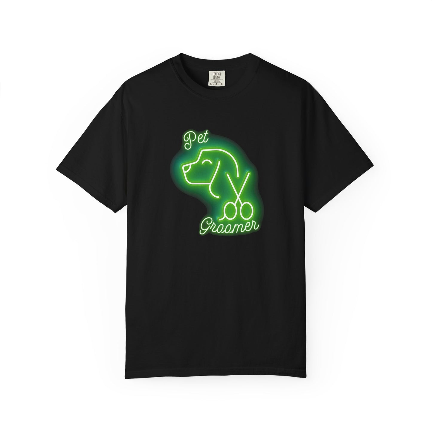 Pet Groomer Green Neon Graphic Unisex T-Shirt