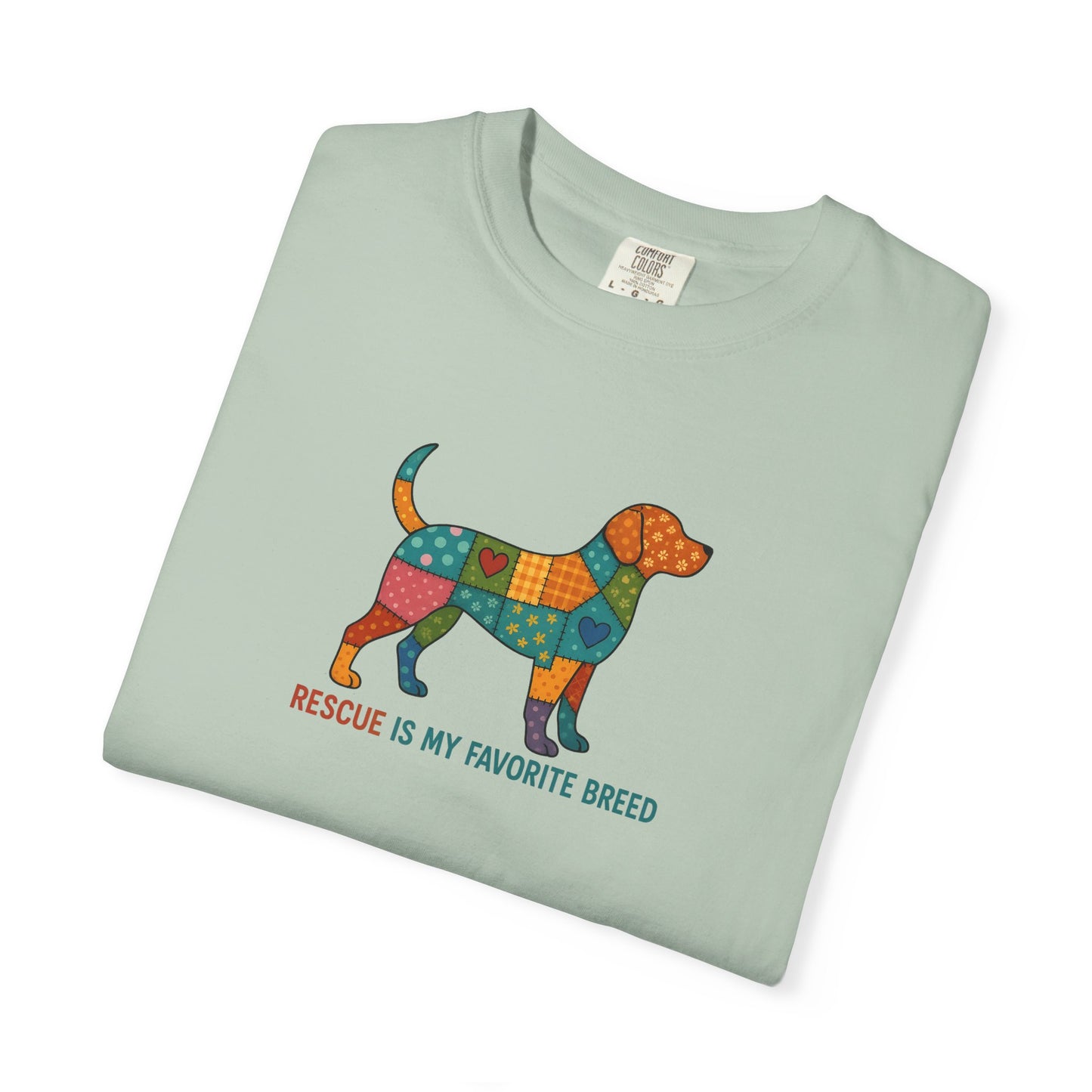 Colorful Dog Rescue T-Shirt, Gift for Dog Lovers, Adoption Awareness Tee, Casual Wear for Animal Lovers, Eco-Friendly Fashion