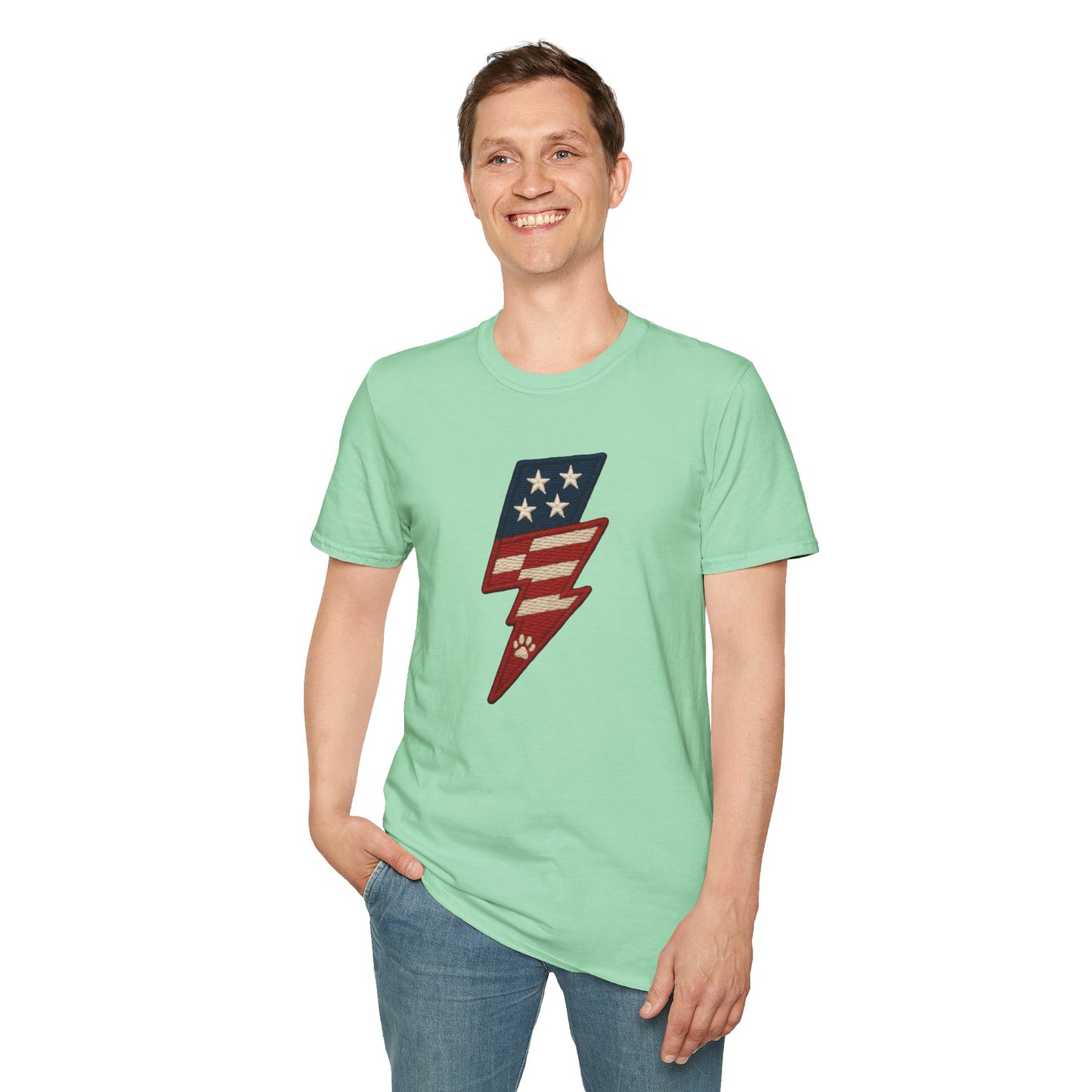 Patriotic Unisex T-Shirt with Flag Design, USA Pride Shirt, Everyday Wear, 4th of July Gift, Casual Style, American Flag Tee