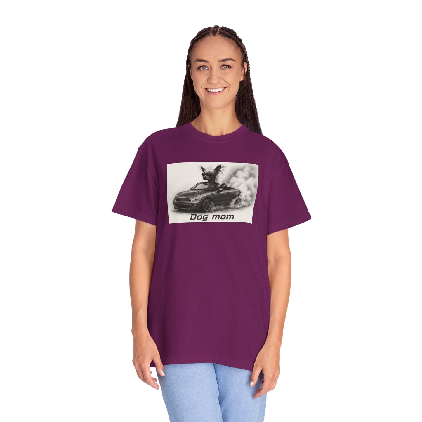 Dog Mom - Chinese Crested- “Cool Dogs in Cool Cars” T-Shirt Collection! 🐶🚗