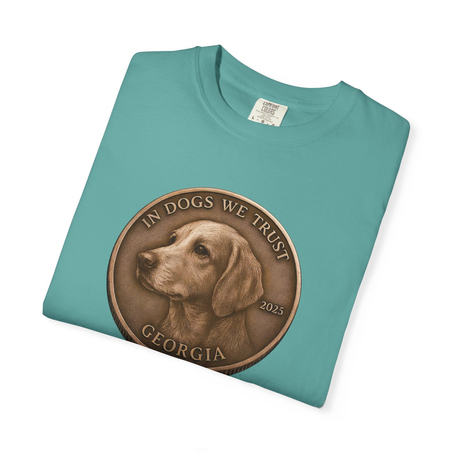 Georgia State Coin T-Shirt Collection - Proud Dog Breed Illustrations